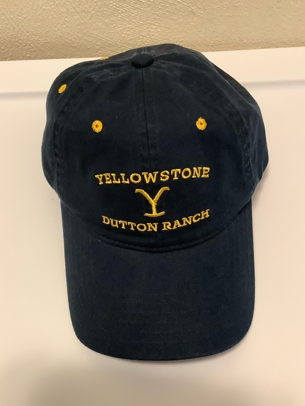 Yellowstone Dutton Ranch Navy & Gold Baseball Cap Adjustable